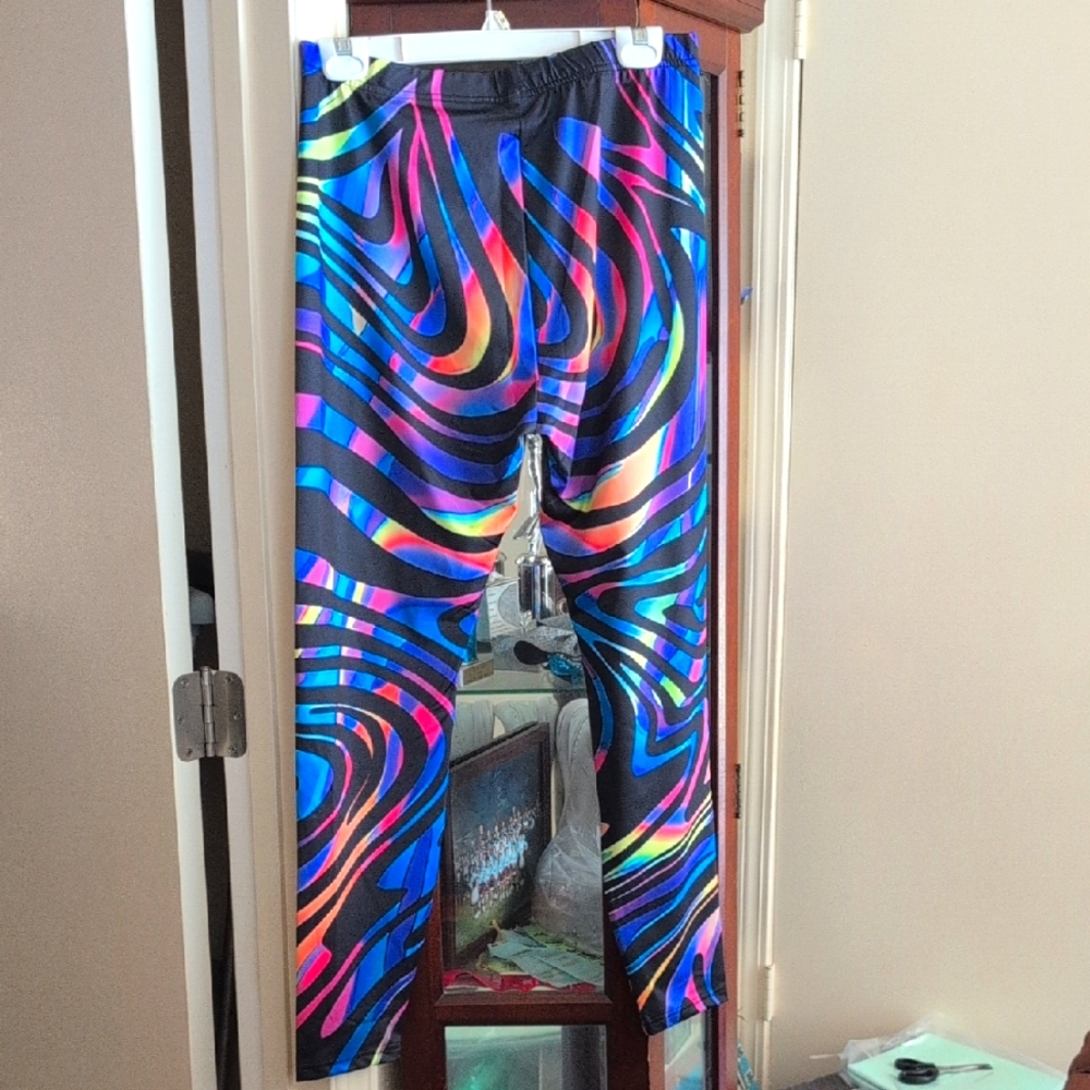Vibrant Multicolor Swirl Yoga Workout Legging NWT